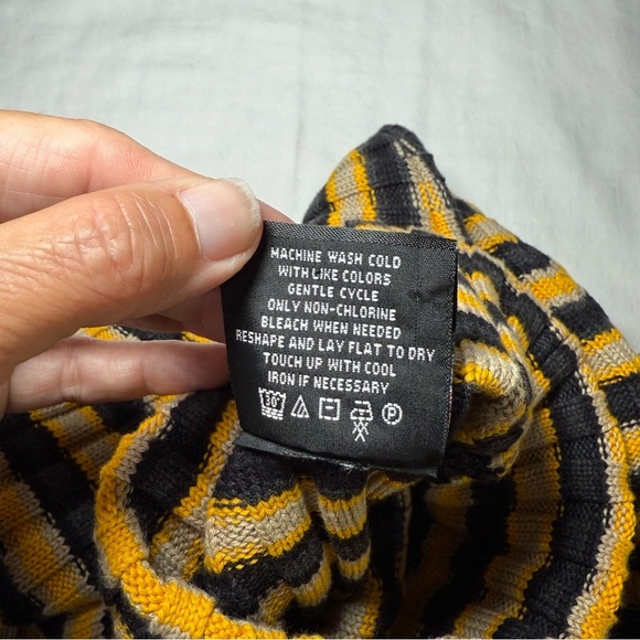 Vintage Polo Jeans Co Women’s Size XL Ribbed Knit Turtleneck Striped Y2K Sweater - Picture 5 of 6